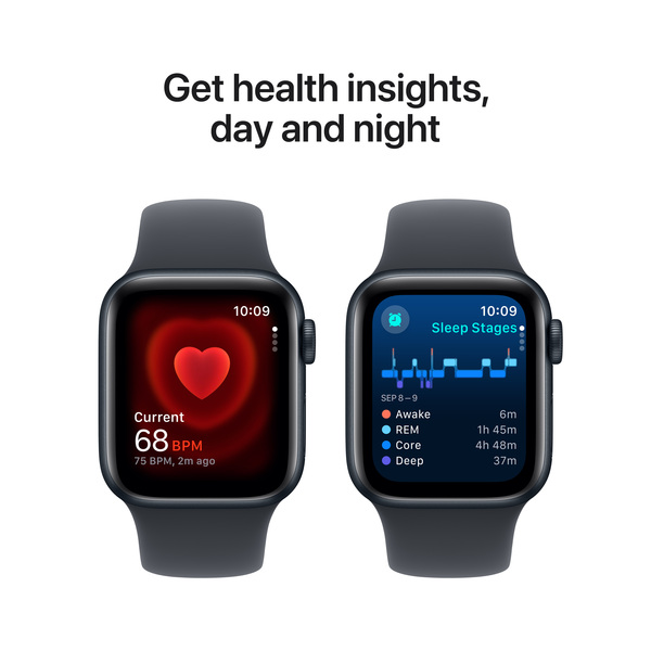 APPLE Watch SE GPS + Cellular 40mm Midnight Aluminium Case with Midnight Sport Band - S/M