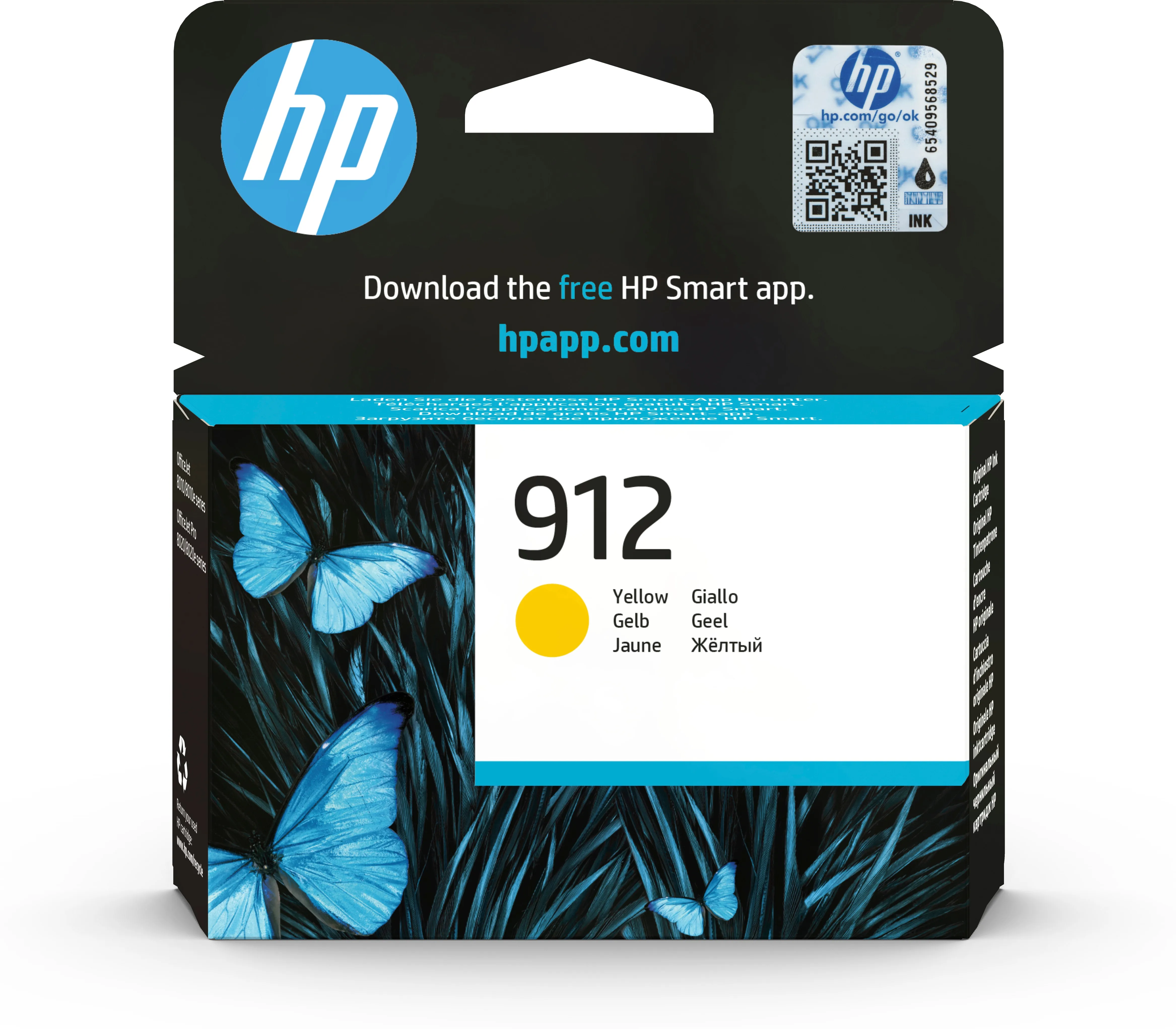 HP 912 - 2.93 ml - keltainen - alkuperäinen - mustepatruuna malleihin Officejet 8012, 8013, 8014, 8015, Officejet Pro 8022, 8024, 8025, 8035
