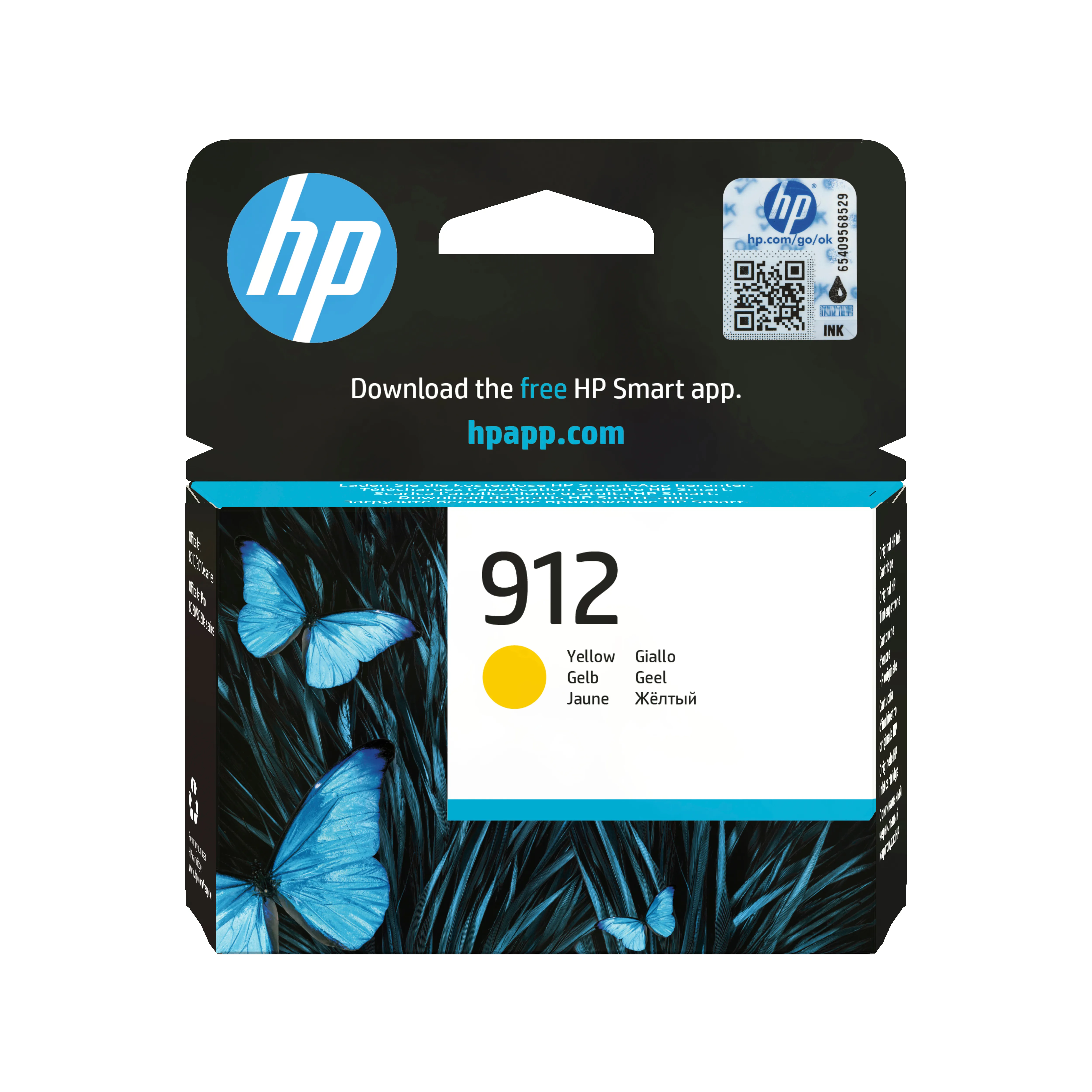 HP 912 - 2.93 ml - keltainen - alkuperäinen - mustepatruuna malleihin Officejet 8012, 8013, 8014, 8015, Officejet Pro 8022, 8024, 8025, 8035