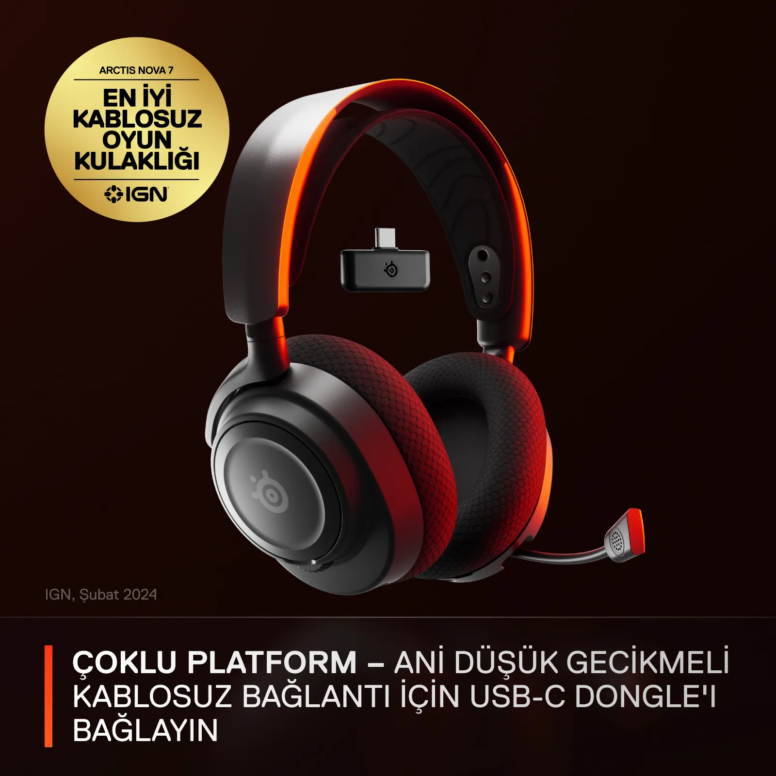 SteelSeries Arctis Nova 7 -langattomat pelikuulokkeet
