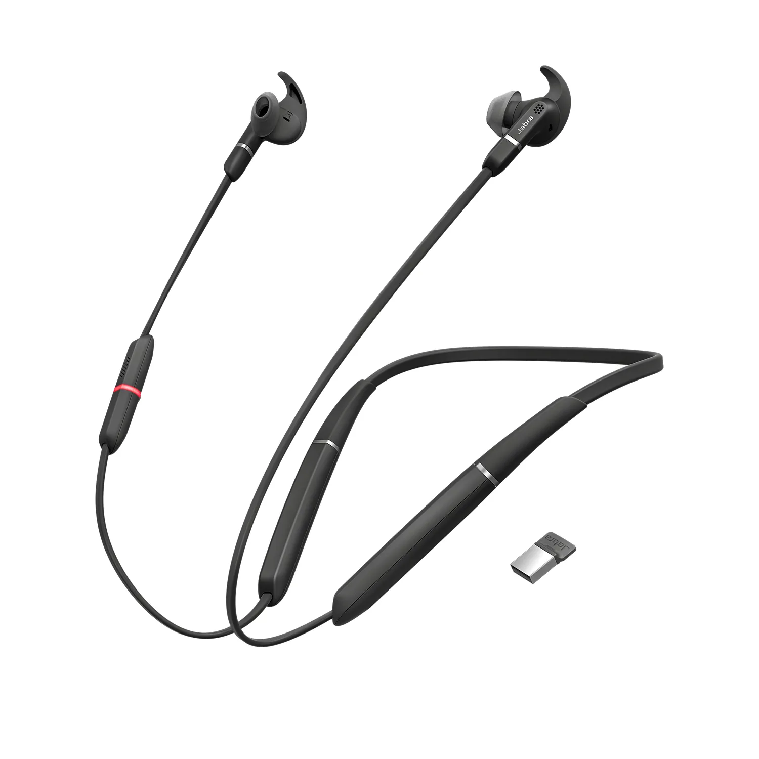 Jabra Evolve 65E Link 370, MS -langattomat nappikuulokkeet, musta
