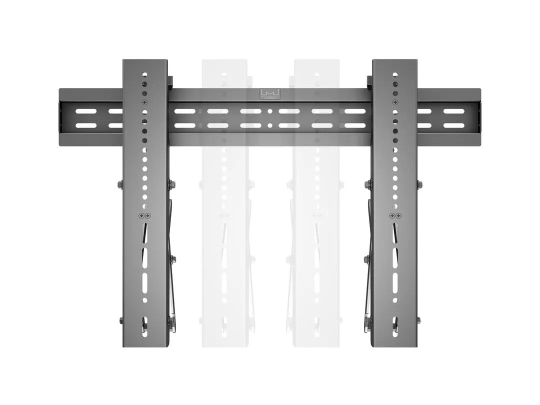 Multibrackets M Public Video Wall Mount Push - Wall mount tuotteelle LCD nestekiden&auml;ytt&ouml; / plasma TV - black &amp; slate -n&auml;yt&ouml;n koko: 37"-70"
