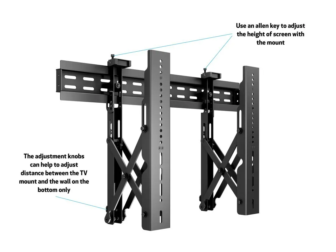 Multibrackets M Public Video Wall Mount Push - Wall mount tuotteelle LCD nestekiden&auml;ytt&ouml; / plasma TV - black &amp; slate -n&auml;yt&ouml;n koko: 37"-70"