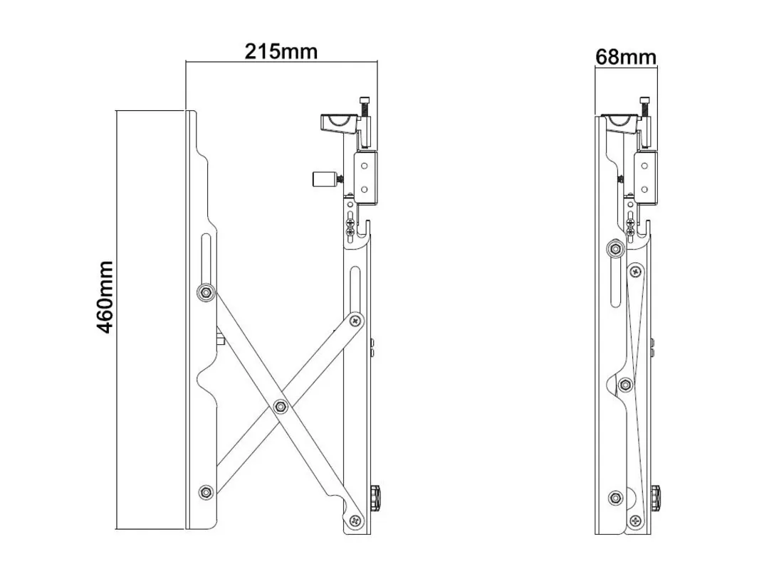Multibrackets M Public Video Wall Mount Push - Wall mount tuotteelle LCD nestekiden&auml;ytt&ouml; / plasma TV - black &amp; slate -n&auml;yt&ouml;n koko: 37"-70"