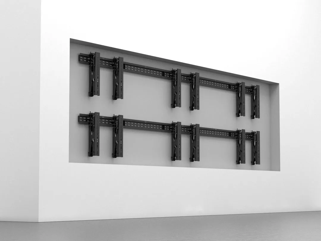 Multibrackets M Public Video Wall Mount Push - Wall mount tuotteelle LCD nestekiden&auml;ytt&ouml; / plasma TV - black &amp; slate -n&auml;yt&ouml;n koko: 37"-70"