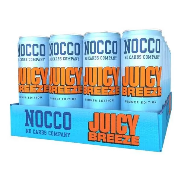 NOCCO BCAA Juicy Breeze -energiajuoma 330 ml 24-pack