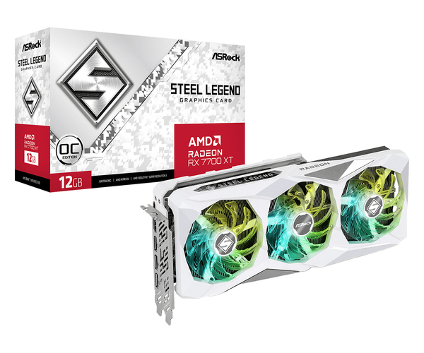 ASRock Radeon RX 7700 XT Steel Legend 12 GB - Grafikkort