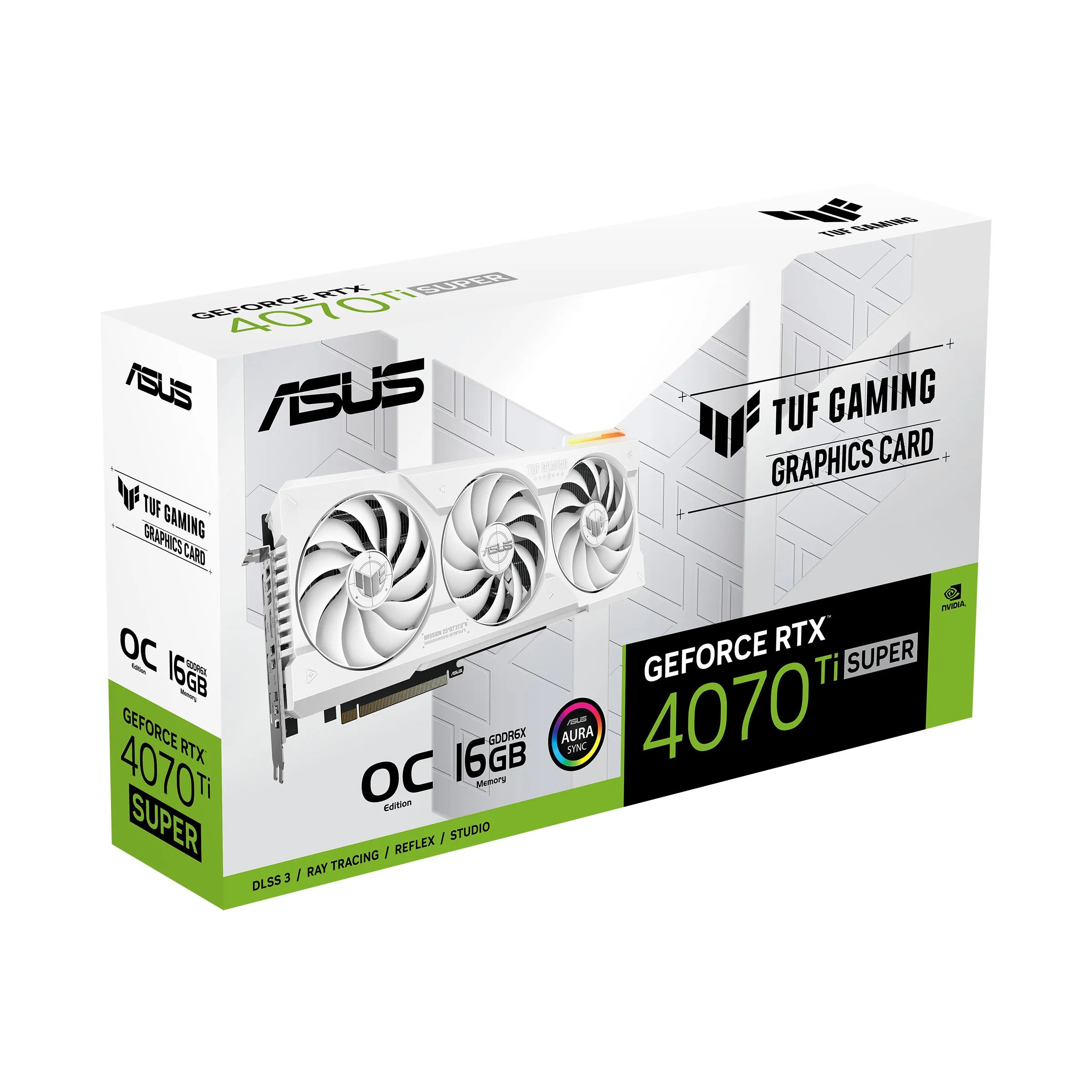 Asus GeForce RTX 4070 TI SUPER 16GB TUF OC Gaming White Edition -n&auml;yt&ouml;nohjain
