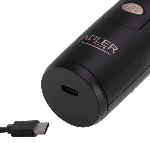 Adler AD 2120 24mm Hair Curler, Black/Pink