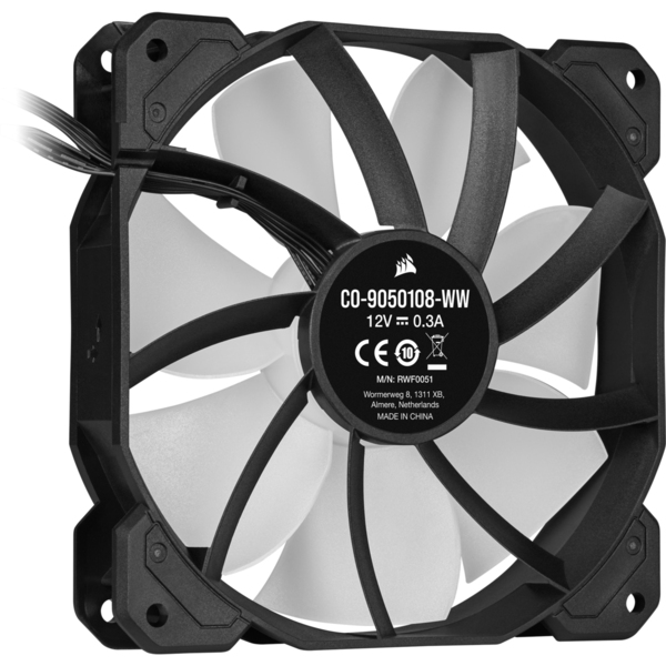 Corsair SP120 RGB Elite RGB Led Fan w/ AirGuide, 120mm - case fan, black