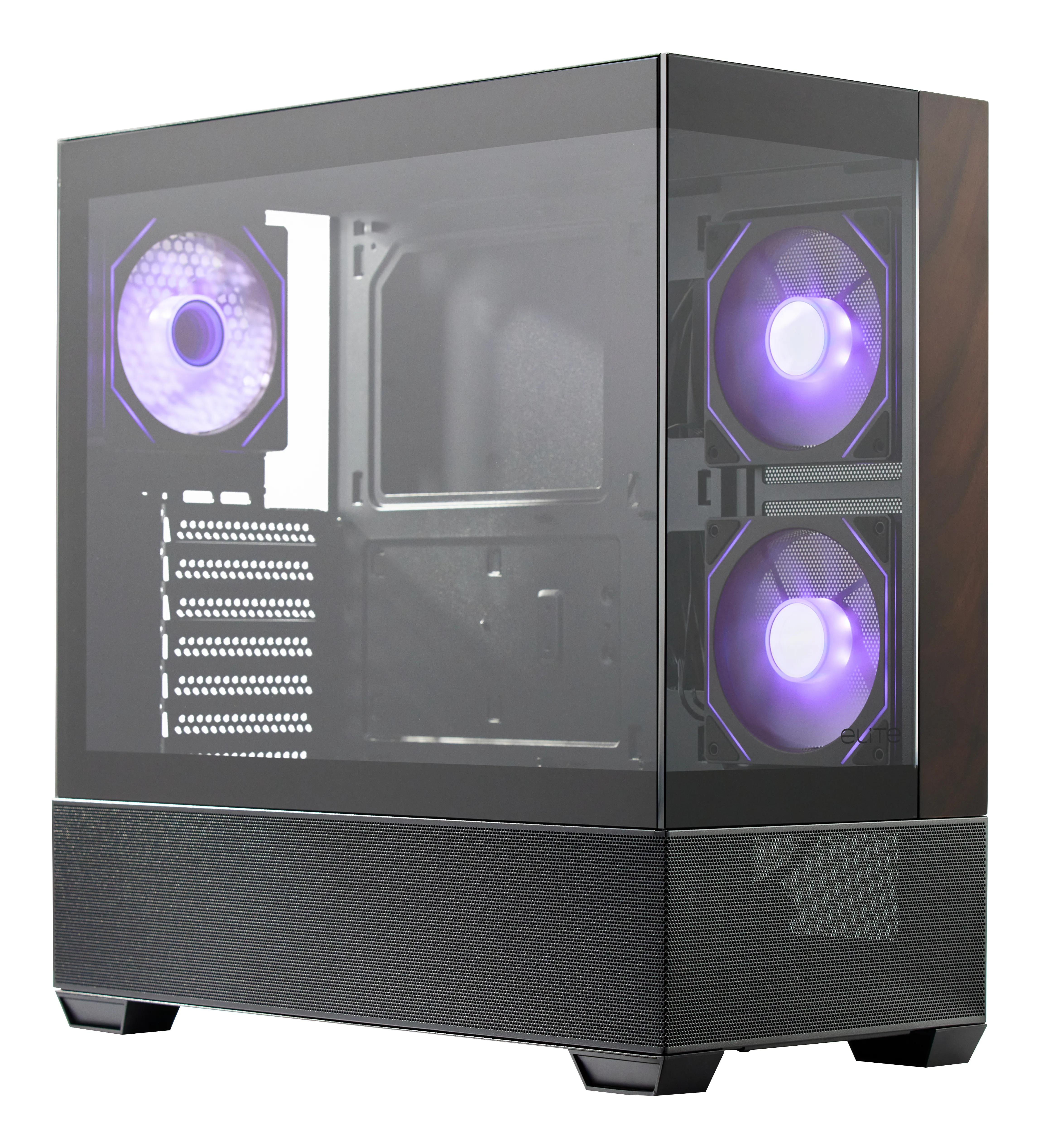 Cooler Master Elite 690 midi-tower chassi med f&ouml;nster och RGB-belysning, svart