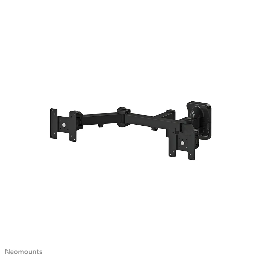 NewStar TV/Monitor Wall Mount (Full Motion) FPMA-W960D - Wall mount tuotteelle 2 LCD-n&auml;ytt&ouml;&auml; - musta -n&auml;yt&ouml;n koko: 10"-27"