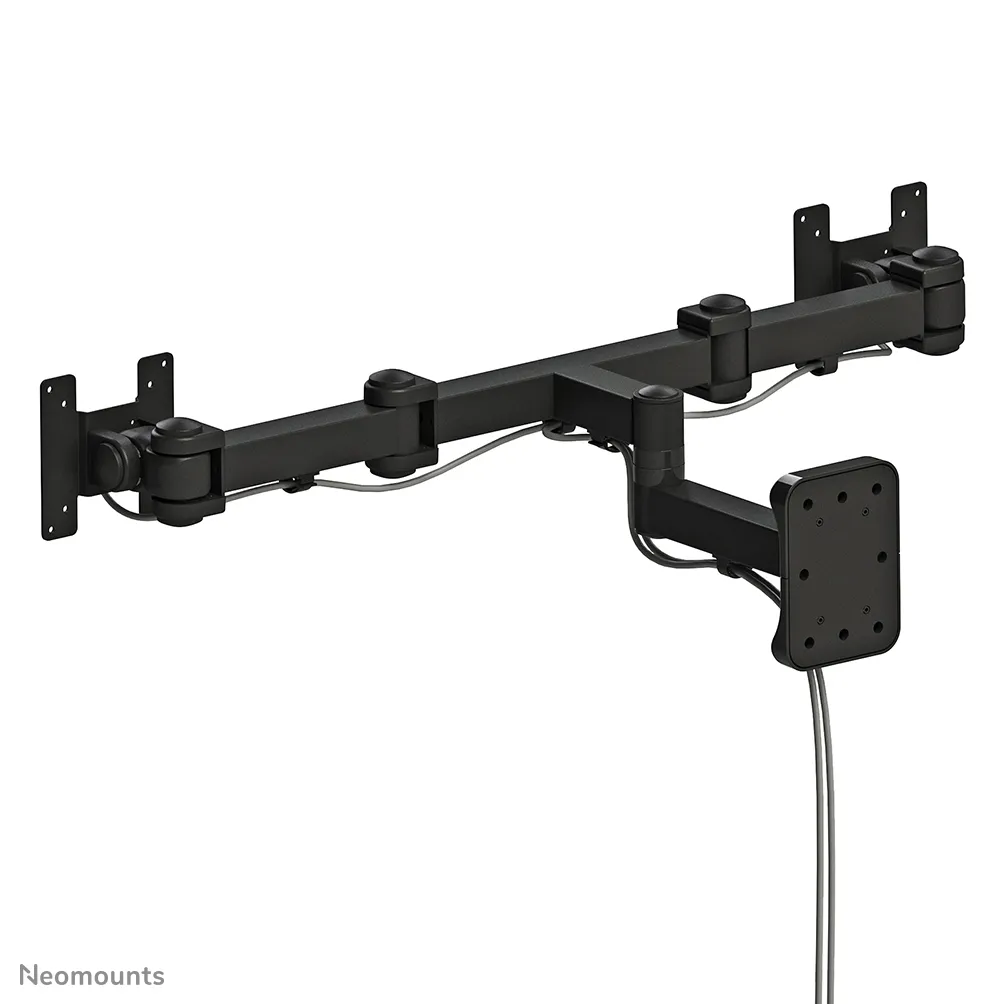 NewStar TV/Monitor Wall Mount (Full Motion) FPMA-W960D - Wall mount tuotteelle 2 LCD-n&auml;ytt&ouml;&auml; - musta -n&auml;yt&ouml;n koko: 10"-27"