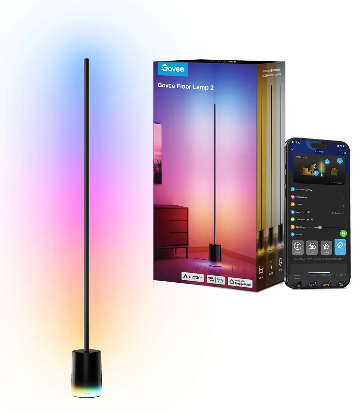 Govee Floor Lamp 2 - smart floor lamp, Black