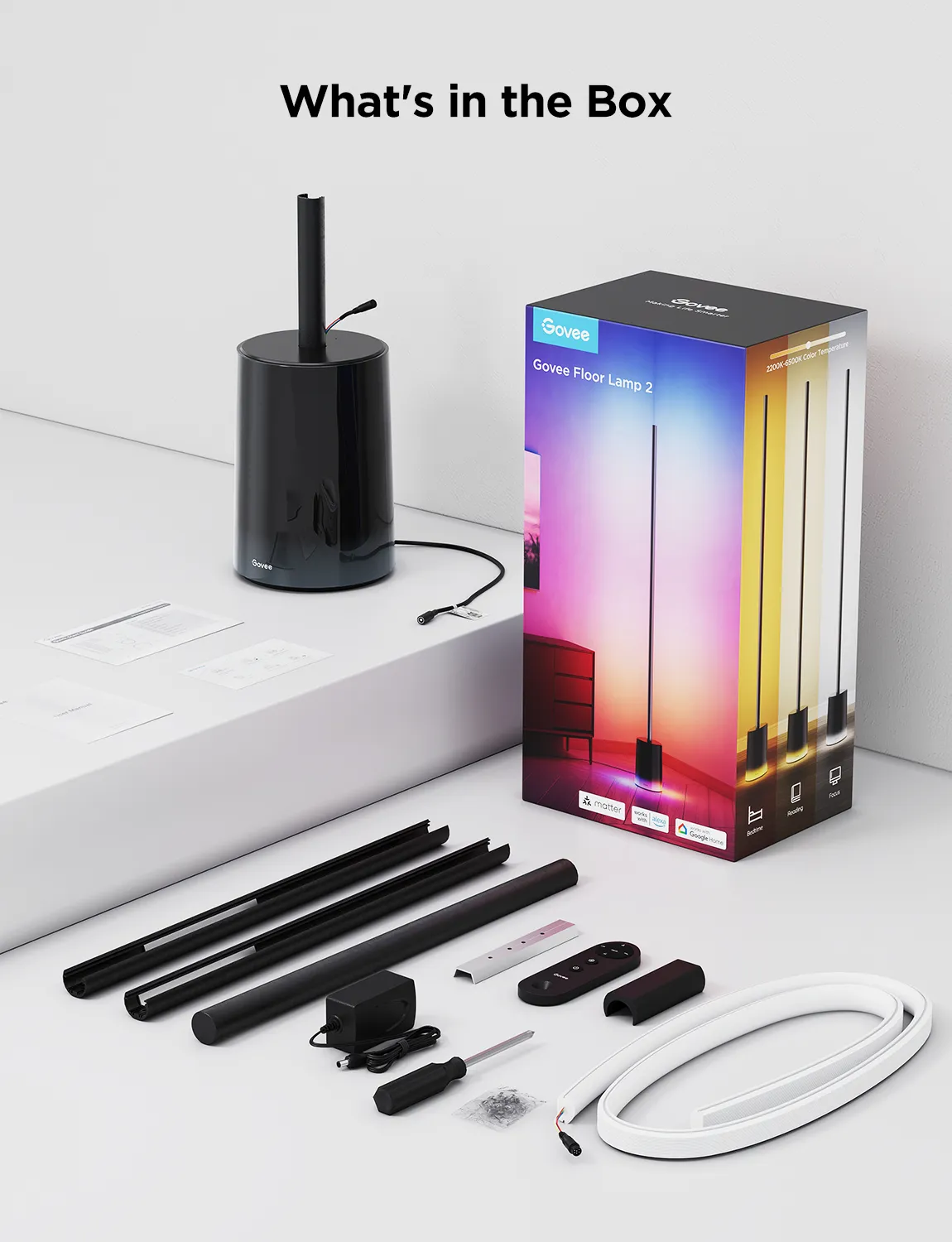 Govee Floor Lamp 2 - smart floor lamp, Black