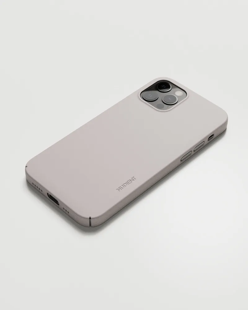 Nudient Thin Case V3, iPhone 12 / 12 Pro -suojakuori, Beige