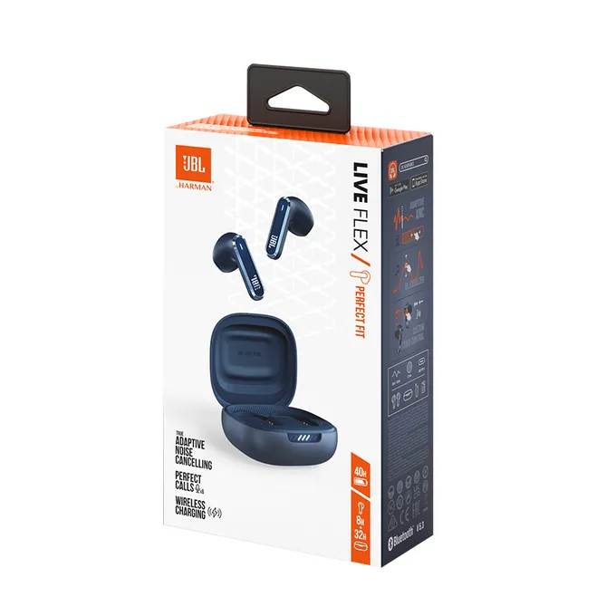 JBL Live Flex -langattomat nappikuulokkeet, sininen