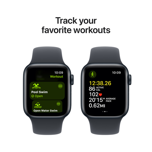 APPLE Watch SE GPS + Cellular 40mm Midnight Aluminium Case with Midnight Sport Band - S/M