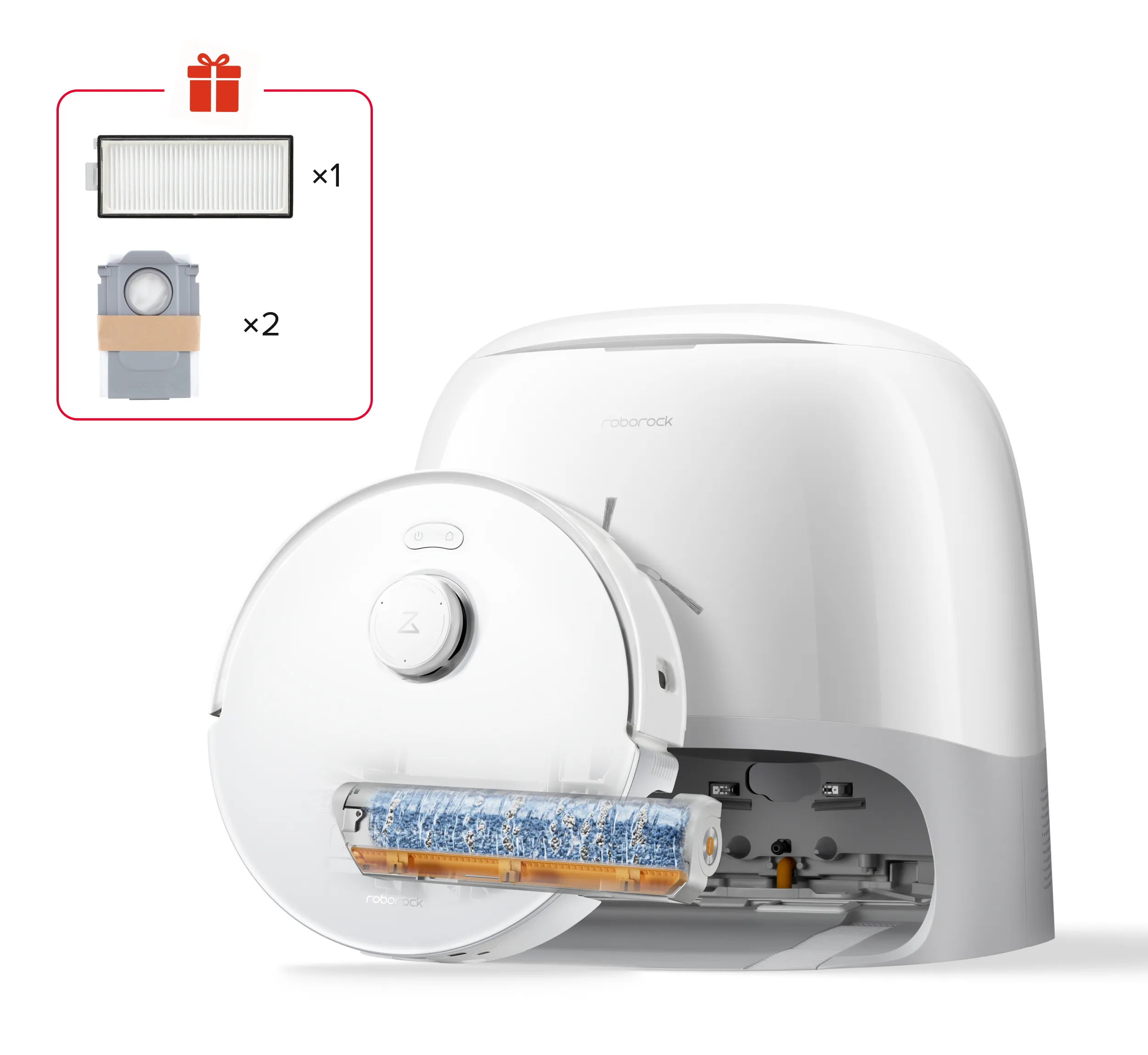 Roborock Qrevo Curv 2 FlowX - robotdammsugare, vit