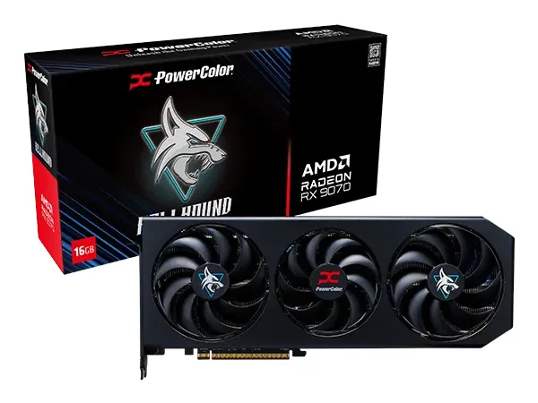 Powercolor Radeon RX 9070 Hellhound OC 16 GB - grafikkort