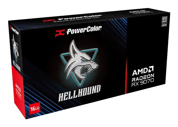 Powercolor Radeon RX 9070 Hellhound OC 16 GB - grafikkort
