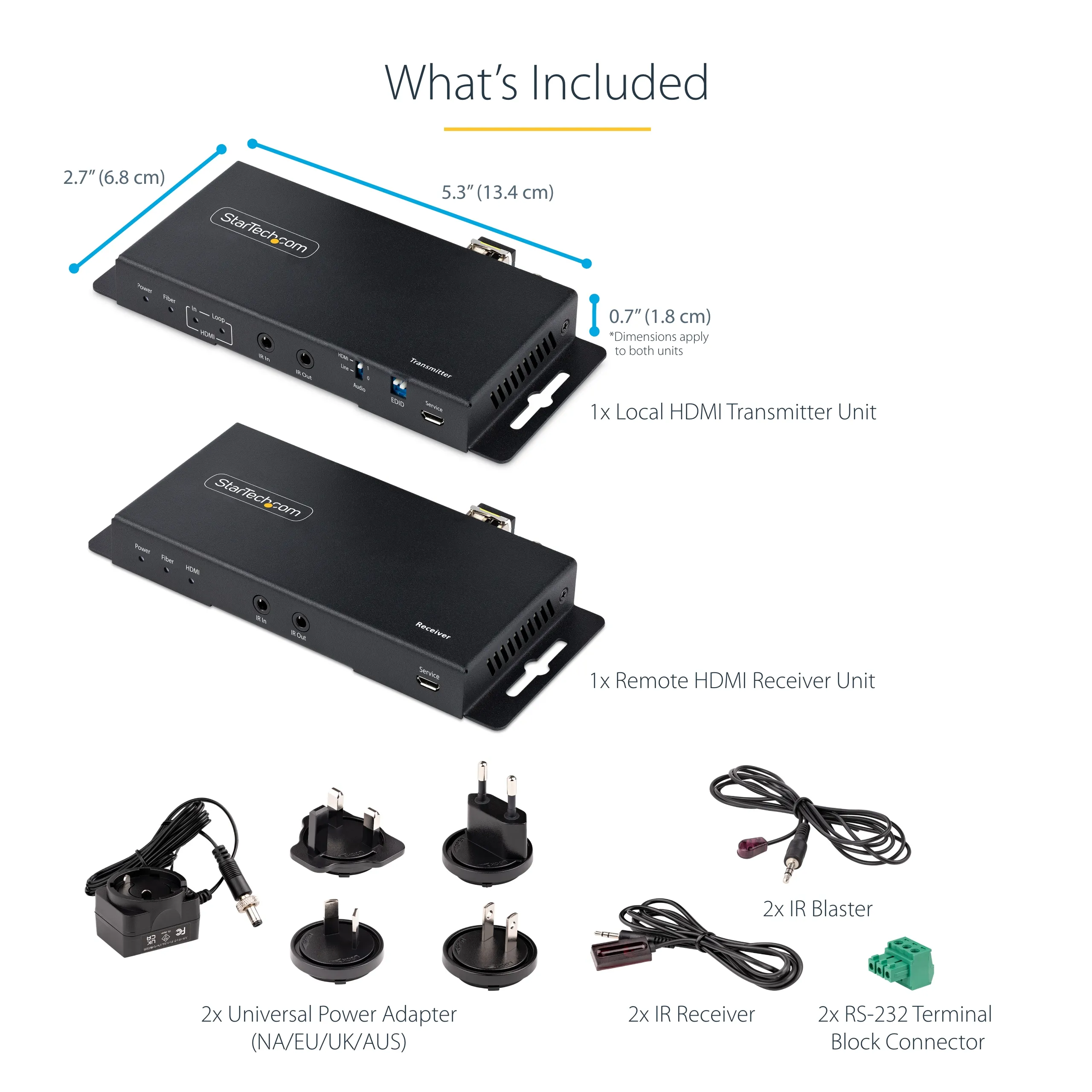 4K 60Hz HDMI over Fiber Extender Kit