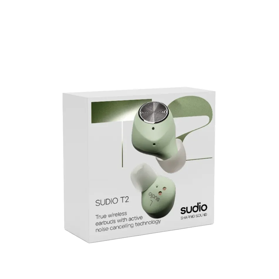 Sudio T2 ANC - wireless earbuds, jade