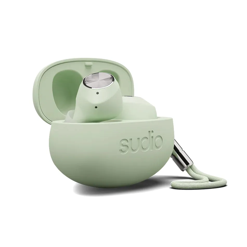 Sudio T2 ANC - tr&aring;dl&ouml;s in-ear h&ouml;rlurar, jade