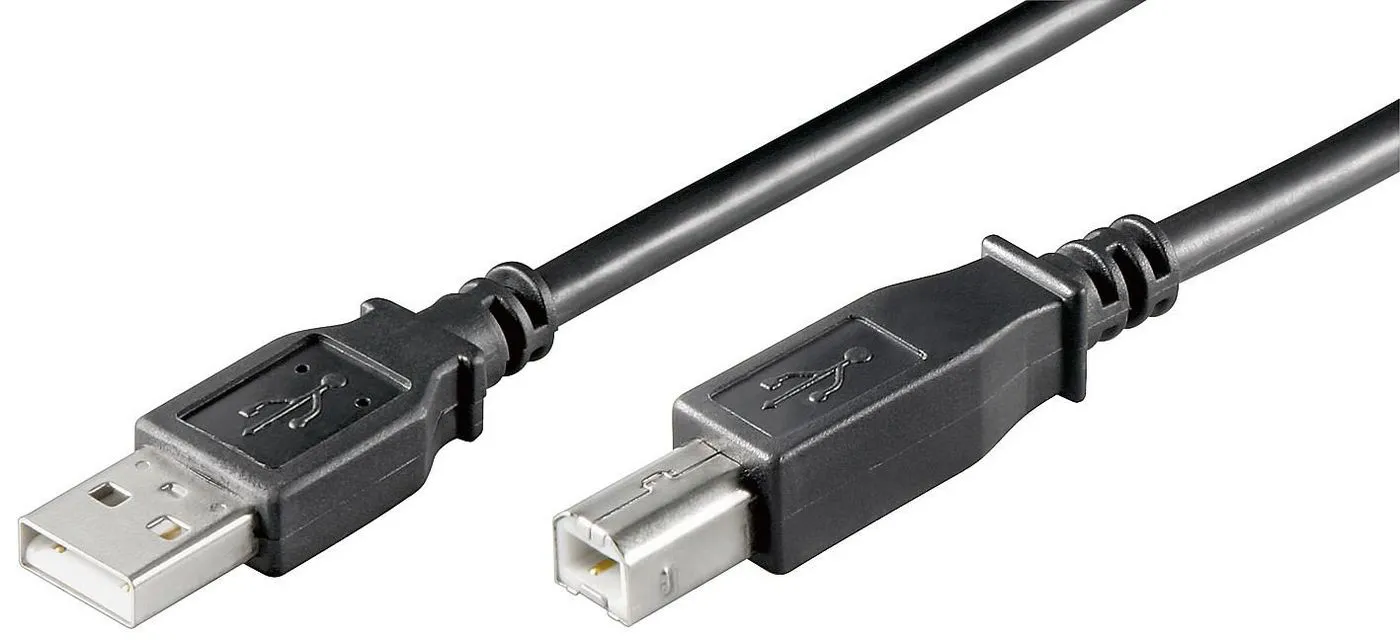 USB2.0 A-B M-M 0,1m BLACK