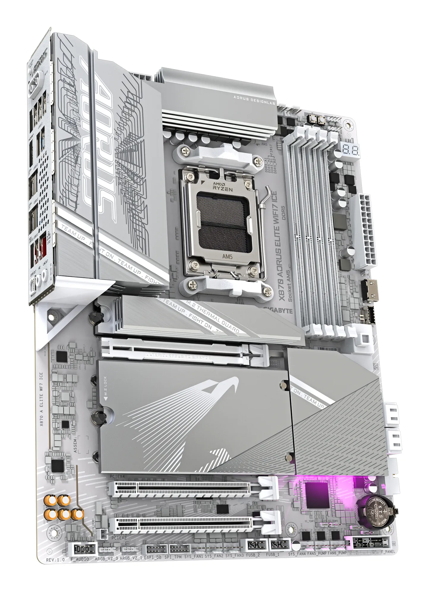 Gigabyte X870 Aorus Elite Ice Wifi 7 AM5 ATX - motherboard