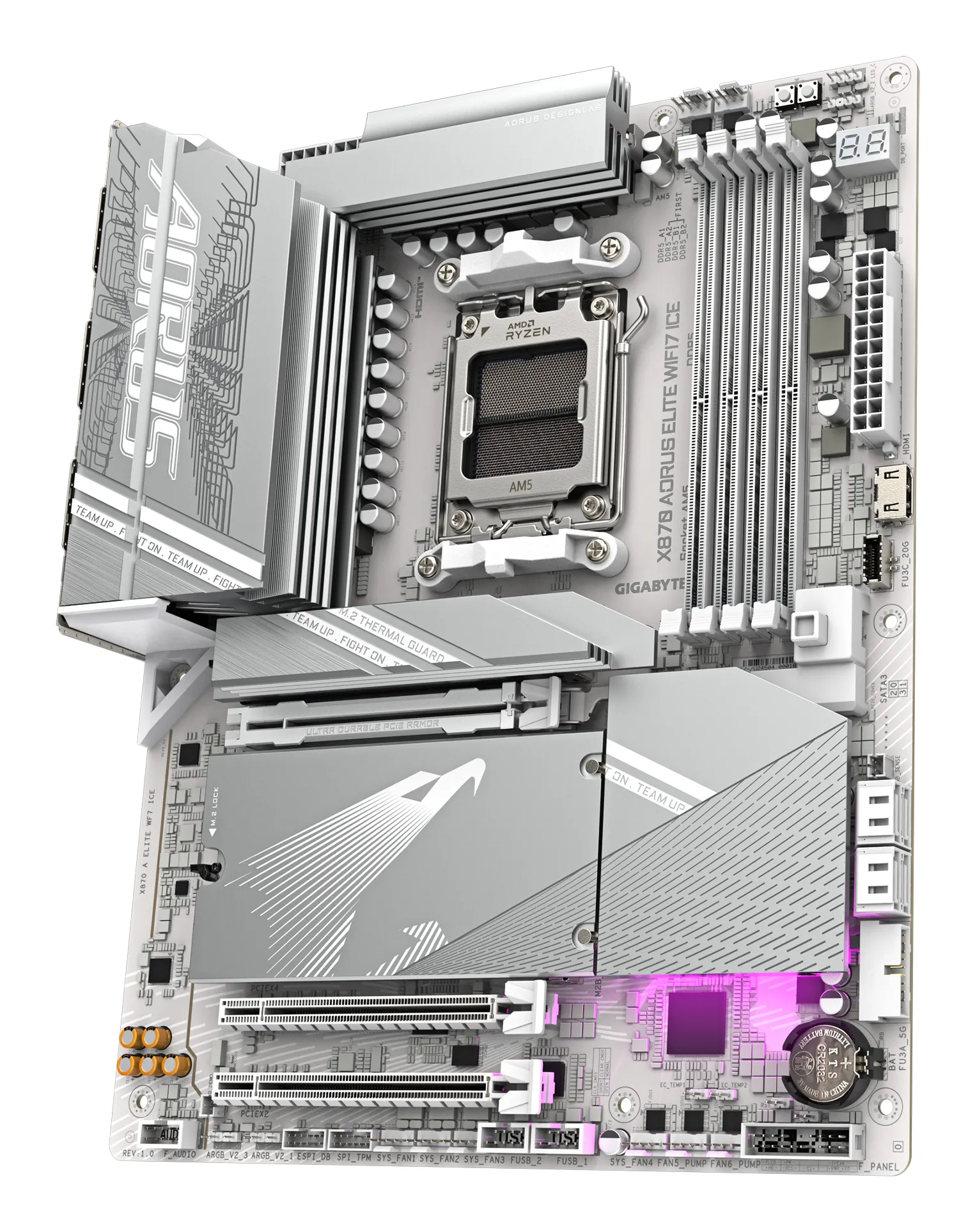 Gigabyte X870 Aorus Elite Ice Wifi 7 AM5 ATX - motherboard