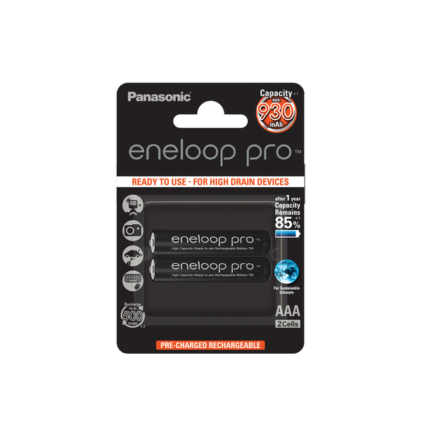 Panasonic eneloop pro AAA-akku 930mAh 2kpl/pkt