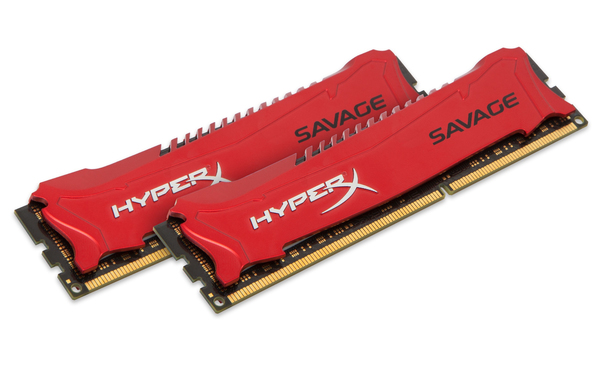 Kingston 8GB (2x4GB) HyperX Savage, DDR3 1866MHz - punainen