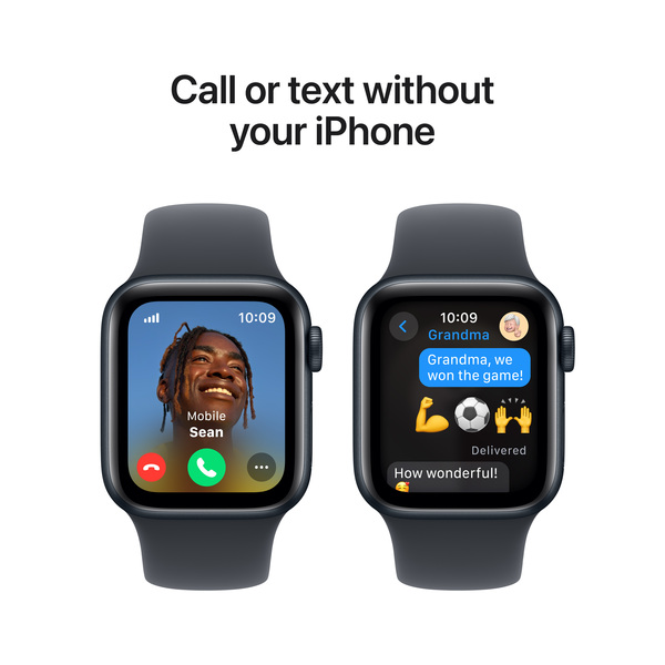 APPLE Watch SE GPS + Cellular 40mm Midnight Aluminium Case with Midnight Sport Band - S/M