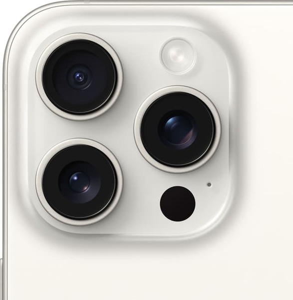 Kunnostettu iPhone 15 Pro Max 1 Tt, valkotitaani (Erinomainen kunto)