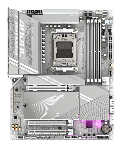 Gigabyte X870 Aorus Elite Ice Wifi 7 AM5 ATX - moderkort