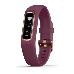 Garmin Vivosmart 4, S/M -aktiivisuusranneke, Ruusukulta/Punainen