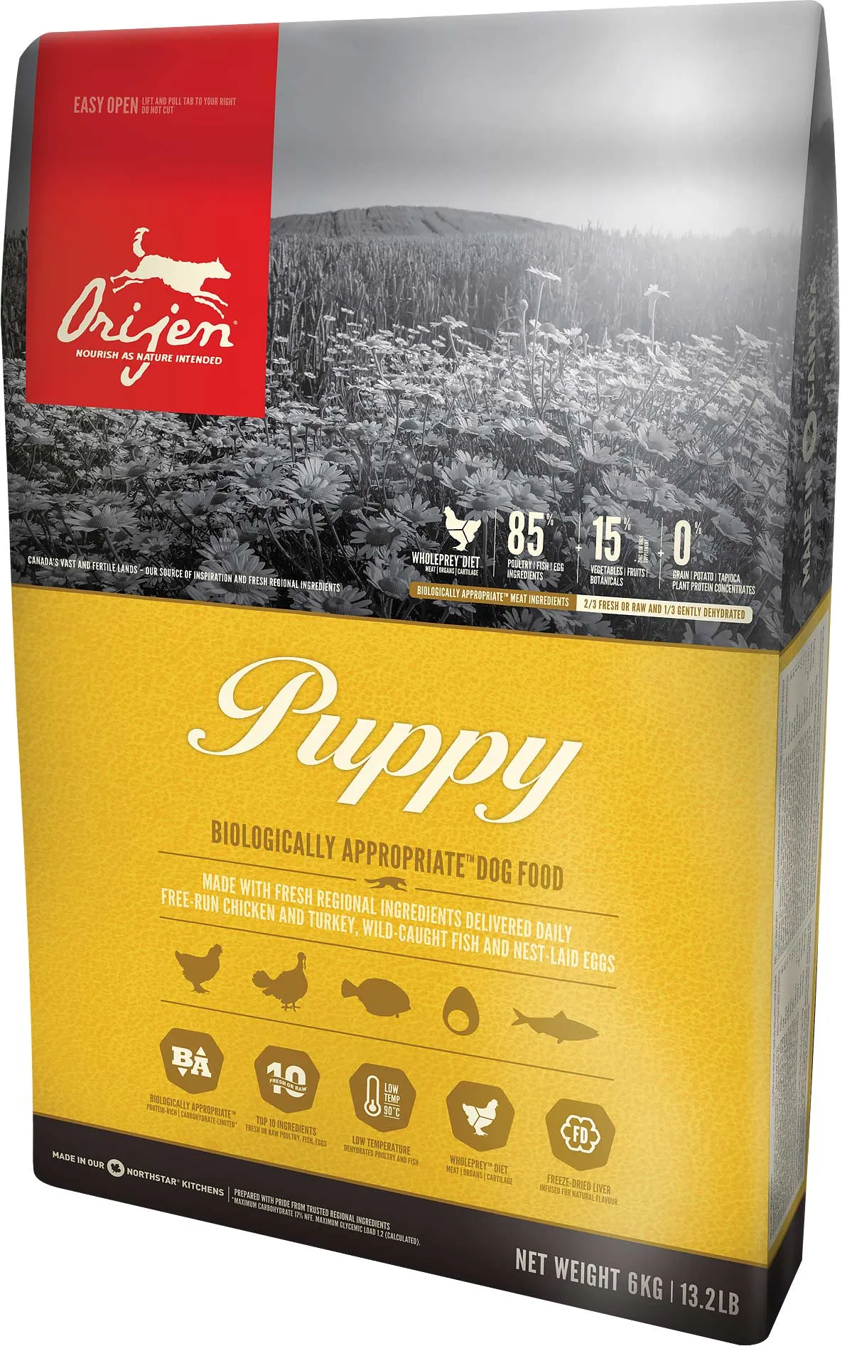 Orijen Puppy, Dry food for dogs, Grain Free, 11.4kg