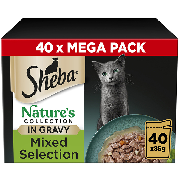 Sheba Nature's Collection Mixed Selection in Gravy, Kissan m&auml;rk&auml;ruoka, Adult, Viljaton, 40 x 85 g
