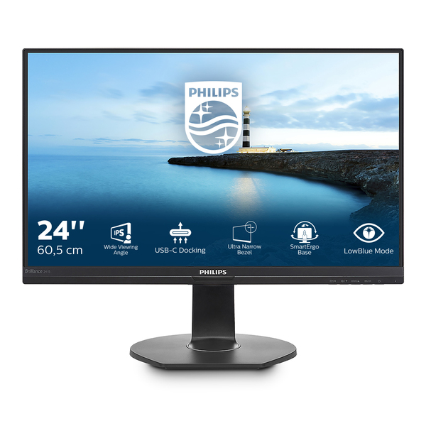 Philips 23.8&quot; 241B7QUPBEB, Full HD, USB-C, IPS - sk&auml;rm