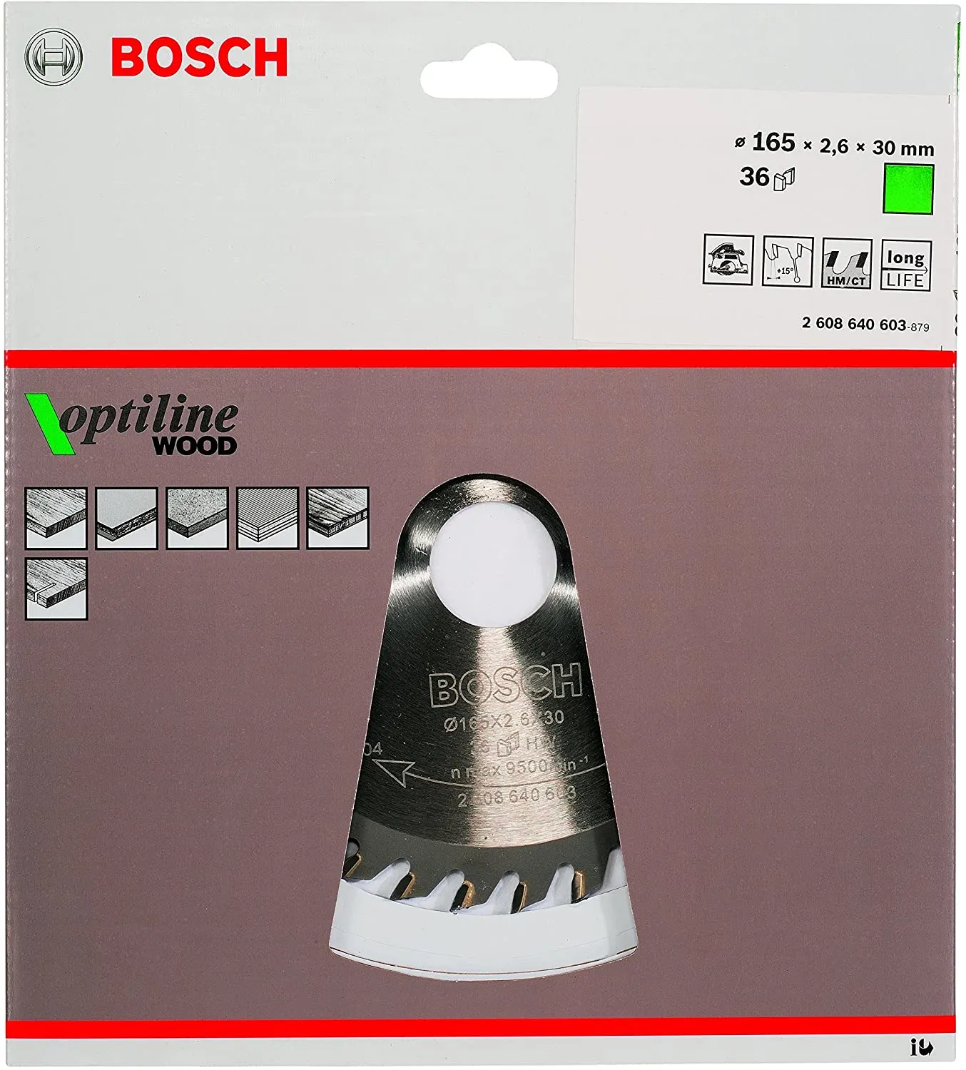 Bosch Circular Saw Blade Optiline 165x30