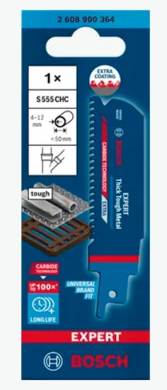 Bosch Expert Thick Tough Metal S 555 CHC Savklinge Vekselsav
