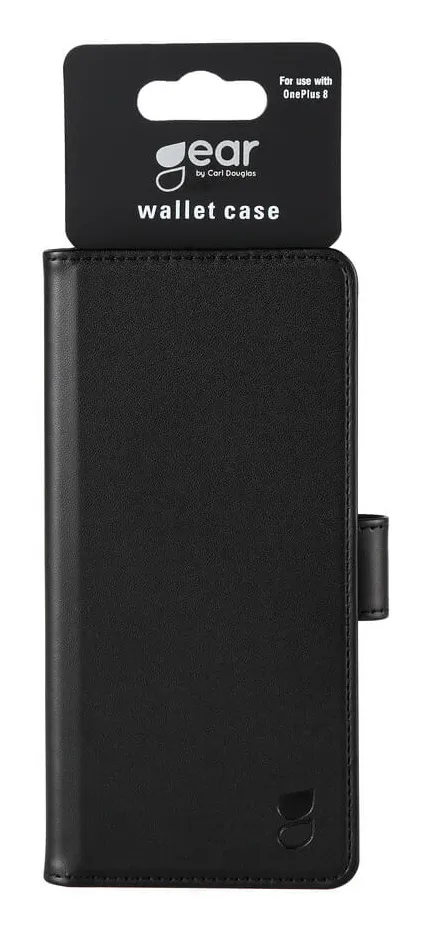 GEAR Wallet, OnePlus 8 - pl&aring;nboksfodral, Svart