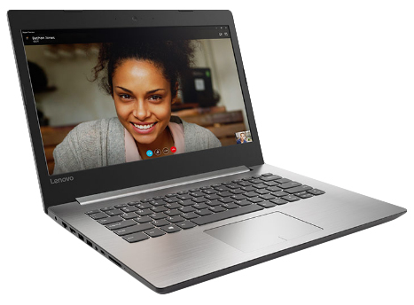 Lenovo 14" IdeaPad 320, 8 Gt RAM, 256 Gt SSD, Win 10 Home -kannettava, Hopea