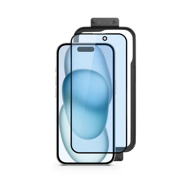 Epico 3D+ Glass Blue Light Protection with installation frame iPhone 15
