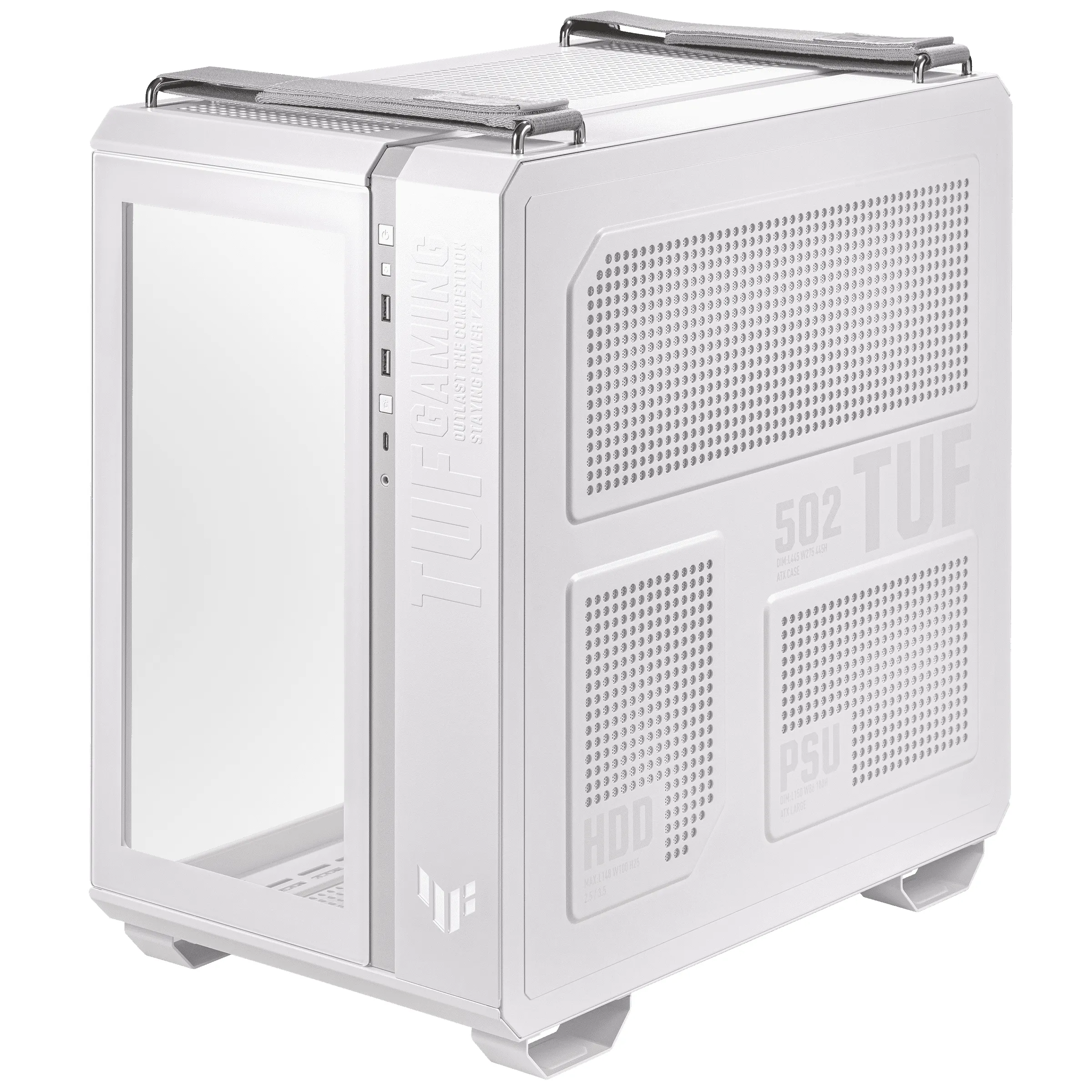 Asus TUF Gaming GT502 Plus TG ARGB -miditornikotelo, valkoinen