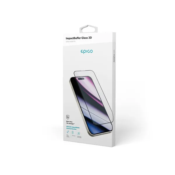 Epico ImpactBuffer Glass 3D for iPhone 16 Pro Max