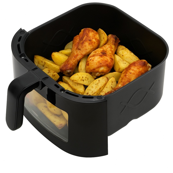 Adler AD 6318, 8L, 2500W, air fryer, Black