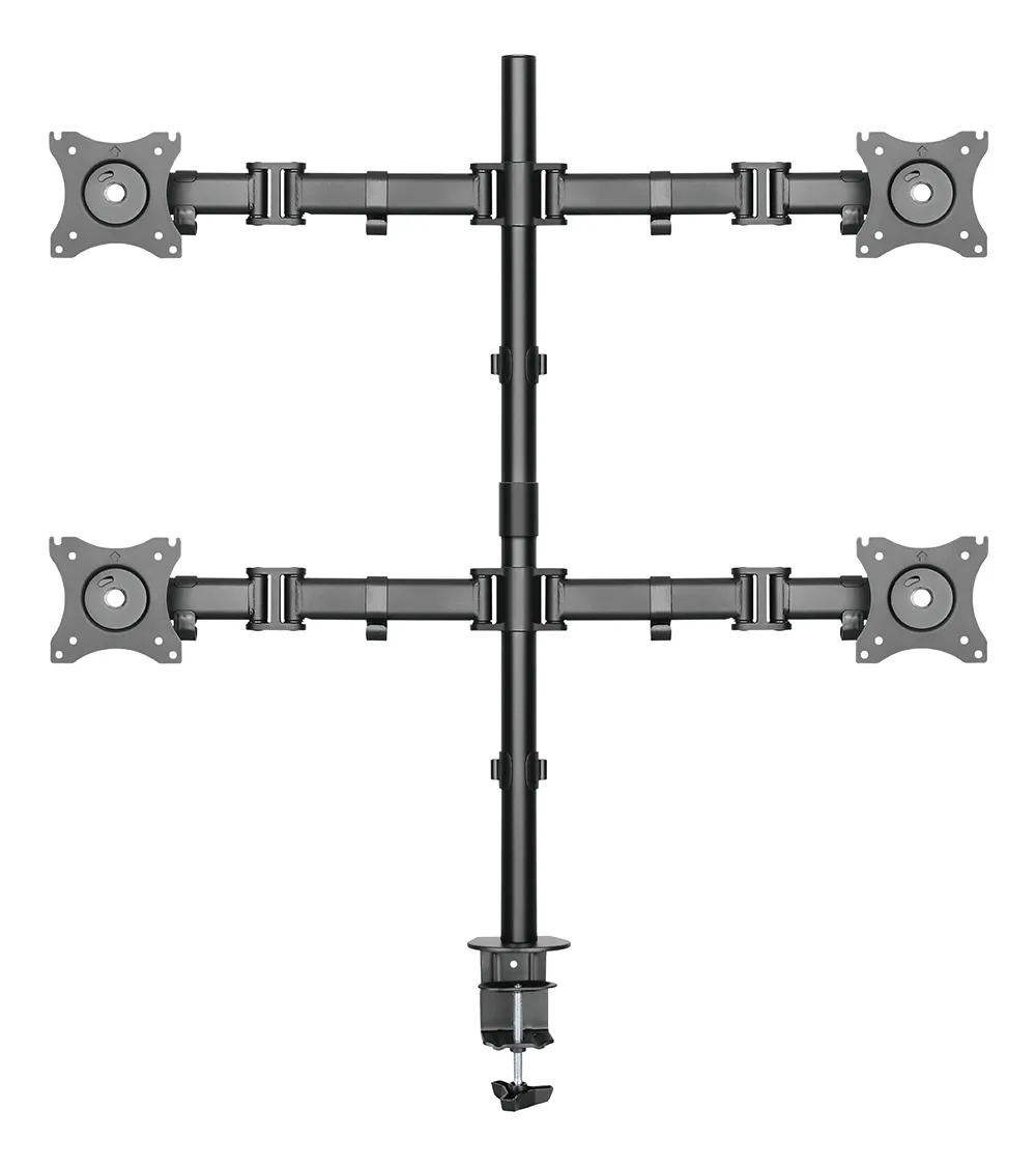 Deltaco Office Quad -n&auml;ytt&ouml;varsi, musta, 13&quot;-27&quot;, 4x8Kg