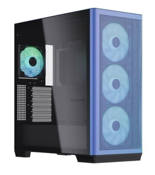 APNX C1 midi-tower chassi med f&ouml;nster, chromaflair